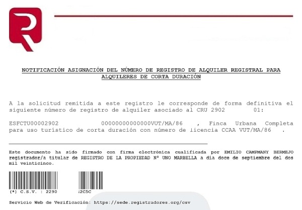 NUMERO DEFINITIVO for NRA