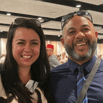 Delroy and Christina, founders of Simple English Advice