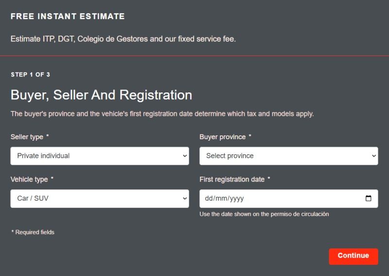 vehicle transfer cost calculator