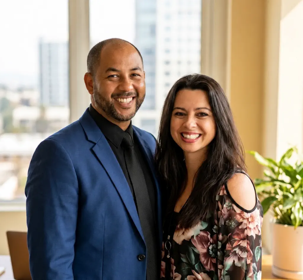 Del and Christina, founders of Simple English Advice